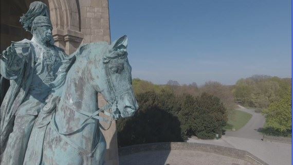 Bismark's sttátue at Hohensyburg - Germany in 4k and FullHD.