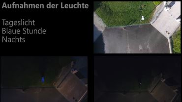 Flight test over a street lightning